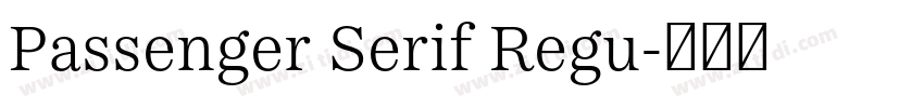 Passenger Serif Regu字体转换